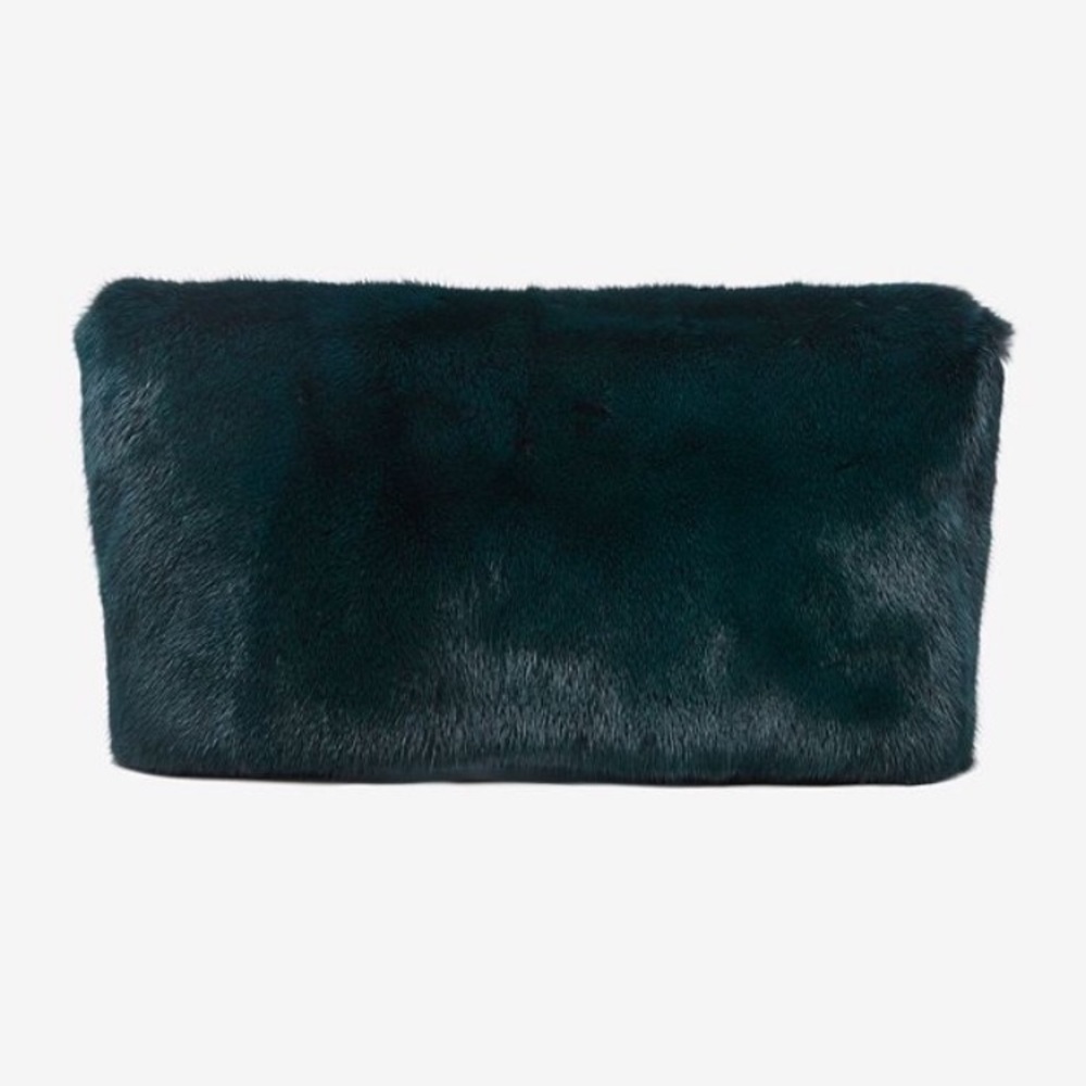 Derek Lam Green MINK Clutch